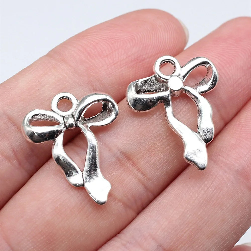 17x22mm 1.1g Multicolor Zinc Alloy Bow Butterfly Charm Pendant for DIY Necklace Bracelet Jewelry Making