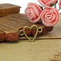 24x16MM Antique Silver Zinc Alloy Heart Charm Pendant for DIY Necklace Bracelet Jewelry Making