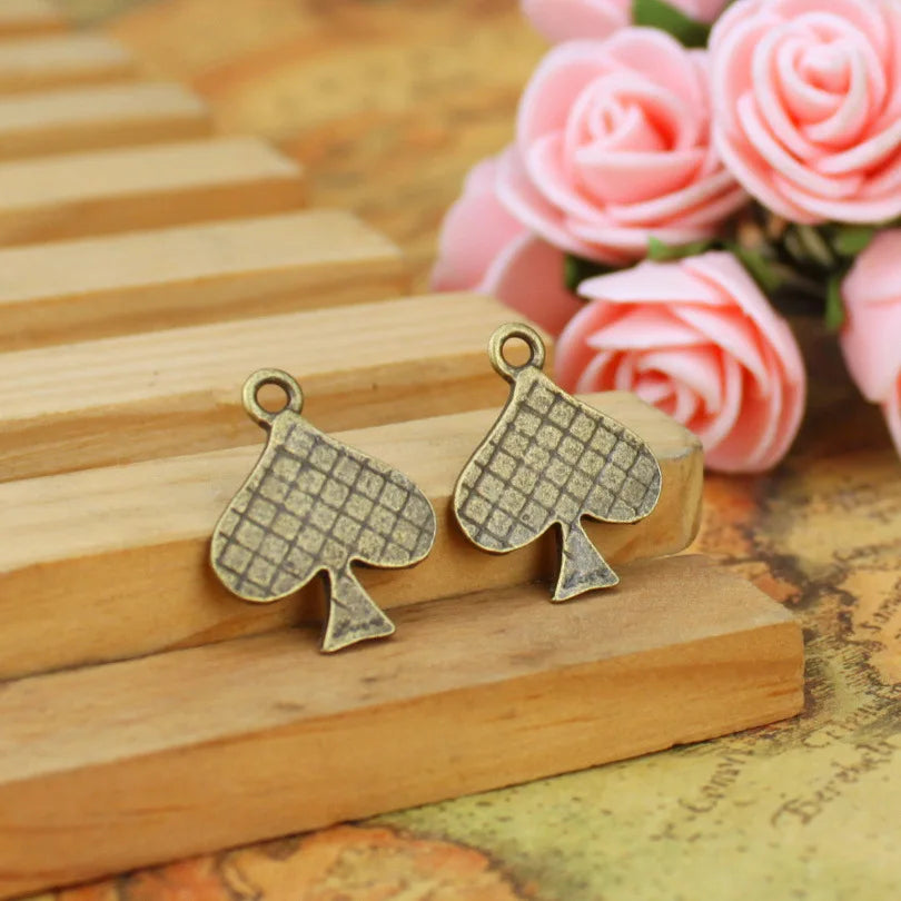 20x17MM Zinc Alloy Ace Of Spades Charm Pendant for DIY Necklace Bracelet Jewelry Making