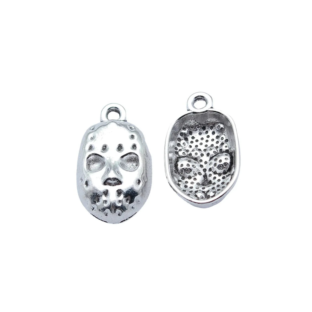 23x13mm 1.78g Antique Silver Zinc Alloy Mask Charm Pendant for DIY Necklace Bracelet Jewelry Making