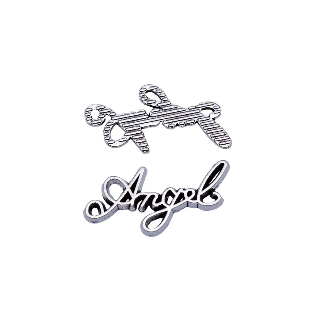 21x10mm 0.64g Antique Silver Zinc Alloy Angel Charm Pendant for DIY Bracelet Necklace Jewelry Making