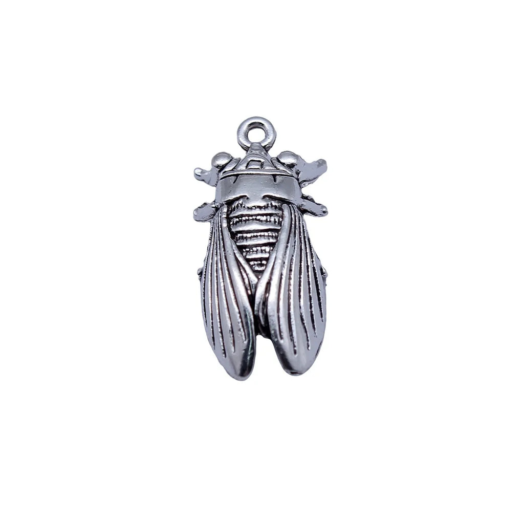 25x12x6mm 3.8g Zinc Alloy Insect Cicada Charm Pendant for DIY Necklace Bracelet Garment Decoration