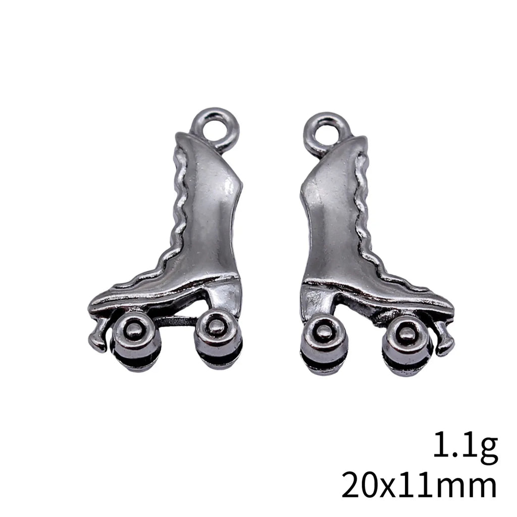 20x11mm 1.1g Antique Silver Zinc Alloy Roller Skate Charm Pendant for DIY Bracelet Necklace Making