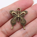 27x25mm 2.9g Multicolor Zinc Alloy Butterfly Charm Pendant for DIY Notebook Necklace Jewelry Making