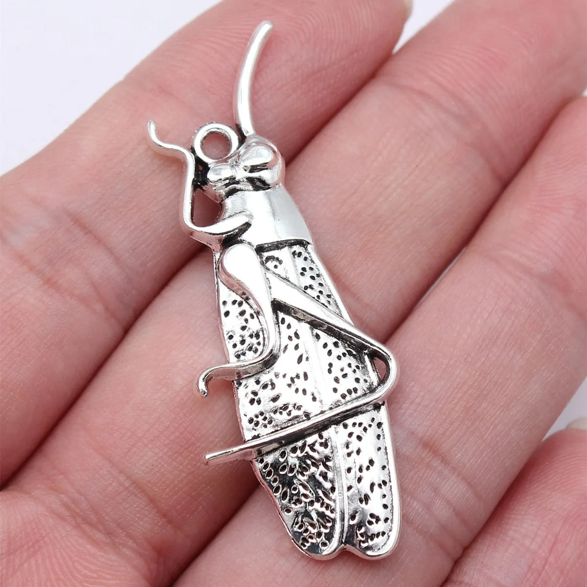 50x19mm 3.1g Antique Silver Zinc Alloy Longhorn Beetle Charm Pendant for DIY Necklace Bracelet Jewelry