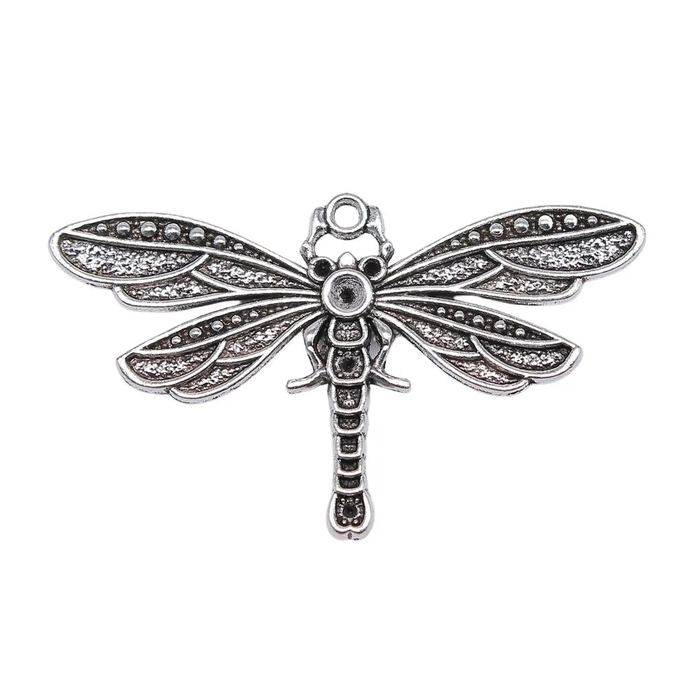 71x42mm 13g Multicolor Zinc Alloy Dragonfly Charm Pendant for DIY Bracelet Necklace Jewelry Making