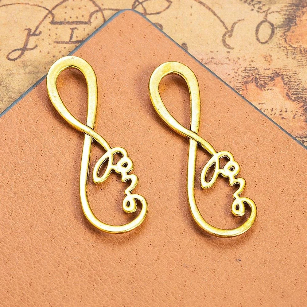 38x14MM Zinc Alloy Letter Charm Pendant for DIY Necklace Bracelet Jewelry Making