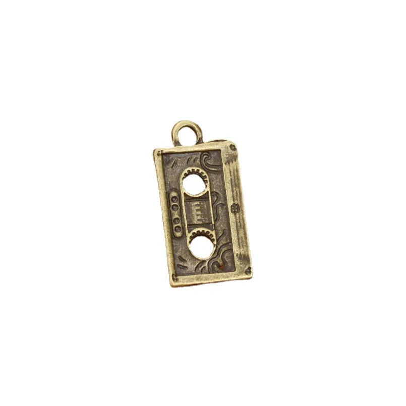 23x12MM Antique Silver Zinc Alloy Tape Recorder Charm Pendant for DIY Necklace Bracelet Jewelry Making
