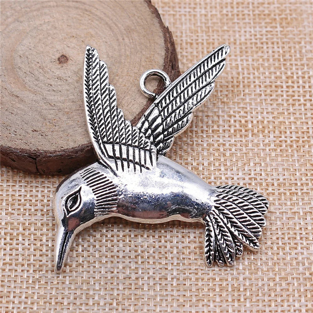 68x61mm 11.3g Multicolor Zinc Alloy Big Bird Charm Pendant for DIY Necklace Bracelet Jewelry Making