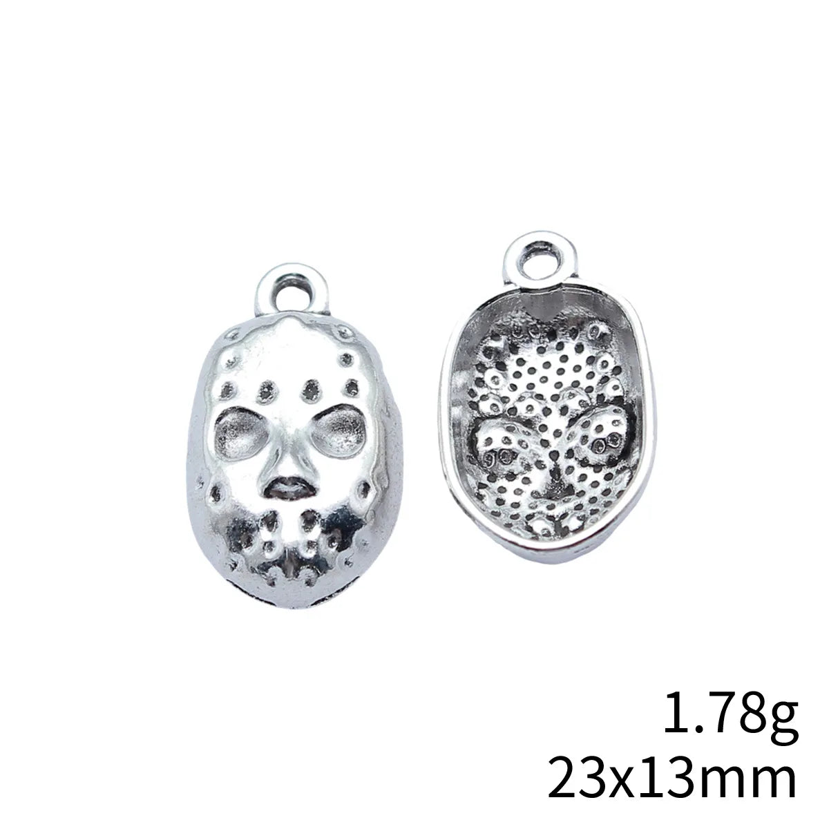 23x13mm 1.78g Antique Silver Zinc Alloy Mask Charm Pendant for DIY Necklace Bracelet Jewelry Making
