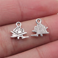 11x11mm 0.4g Antique Silver Zinc Alloy Campfire Charm Pendant for DIY Necklace Bracelet Jewelry Making
