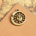 25MM Zinc Alloy Sun Moon Charm Pendant for DIY Necklace Bracelet Jewelry Making