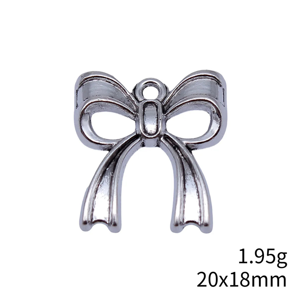 20x18mm 1.95g Multicolor Zinc Alloy Bow Butterfly Charm Pendant for DIY Earrings Bracelet Jewelry Making
