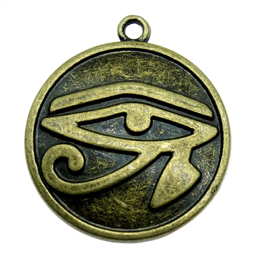 27mm 4.5g Multicolor Zinc Alloy Eye of Horus Charm Pendant for DIY Jewelry Making
