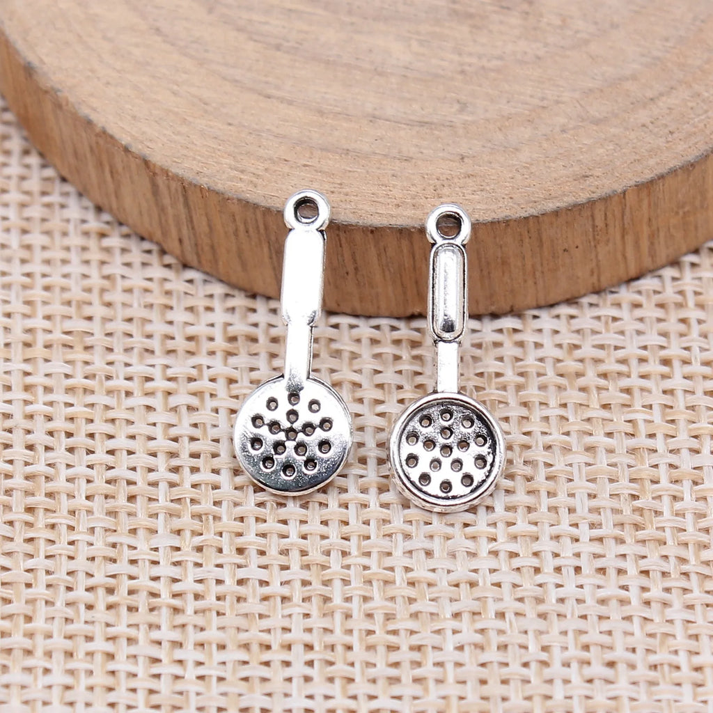 20x8mm 0.5g Antique Silver Zinc Alloy Skimmer Spoon Charm Pendant for DIY Necklace Bracelet Making