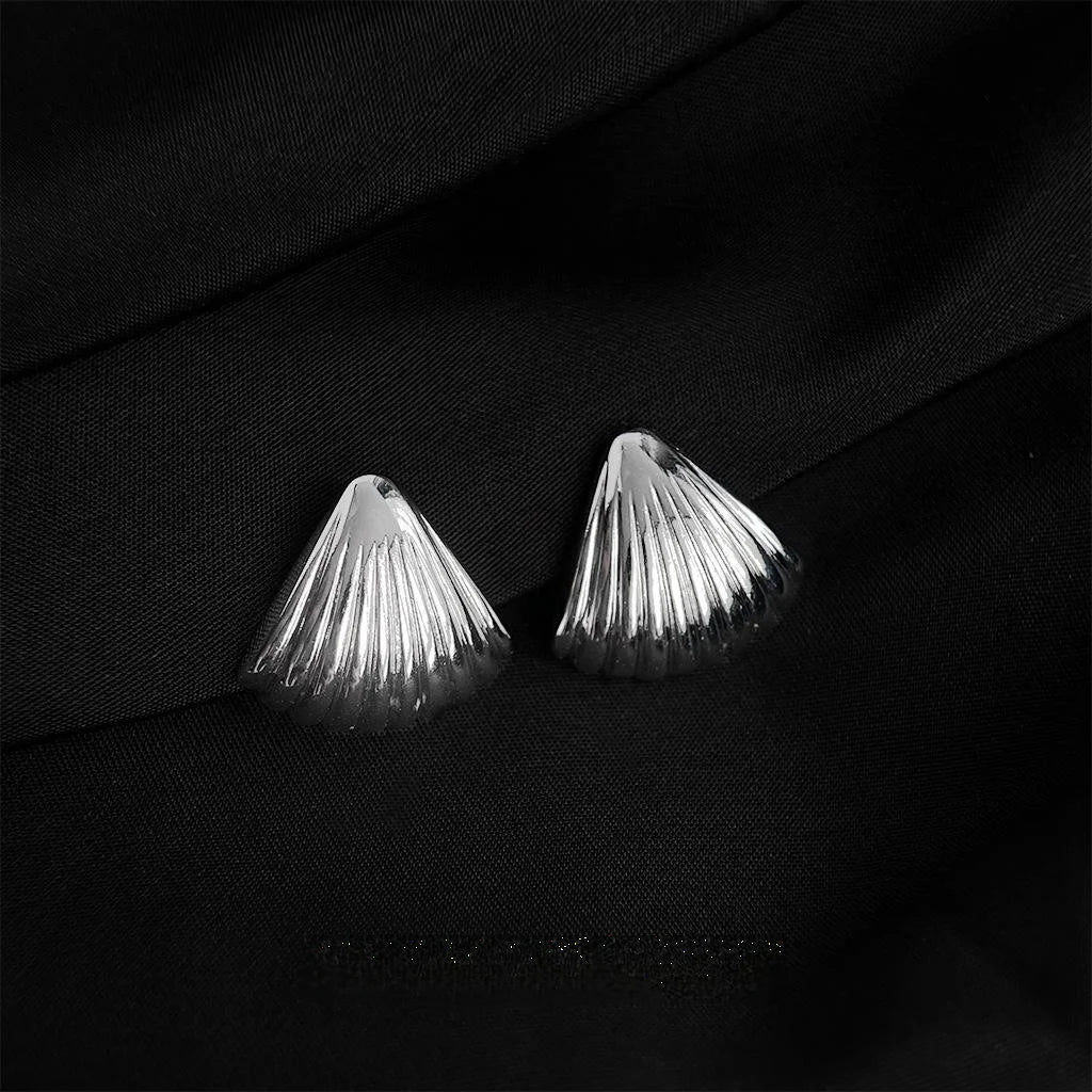 Real Gold Plated Copper Spiral Micro Pave Zircon Clip On Drop Earrings For Painless Commuter Style