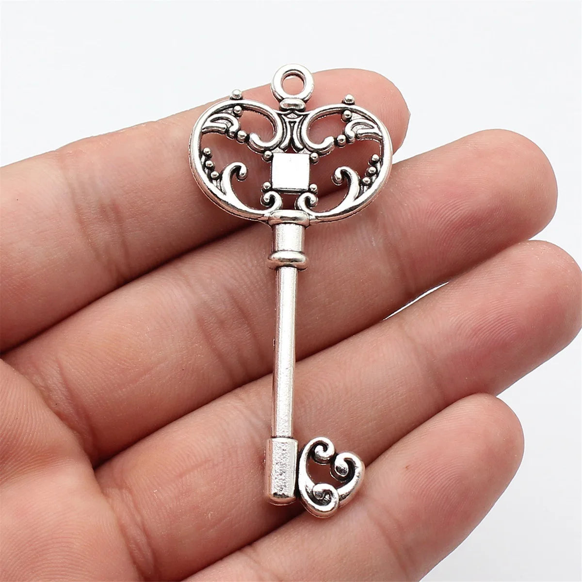 65x29mm 8.3g Antique Silver Zinc Alloy Key Charm Pendant for DIY Necklace Bracelet Jewelry Making