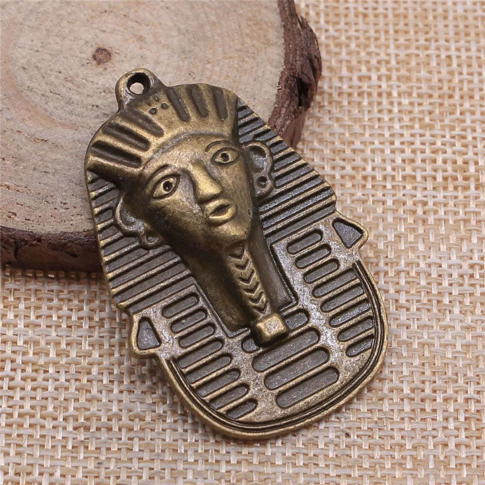 50x35mm 9.6g Multicolor Zinc Alloy Egyptian Cleopatra Charm Pendant for DIY Necklace Making