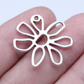 24x25mm 1.5g Multicolor Zinc Alloy Irregular Hollow Flower Charm Pendant for DIY Necklace Bracelet Making