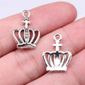 20x15mm 1.08g Antique Silver Zinc Alloy Crown Charm Pendant for DIY Necklace Bracelet Jewelry Making