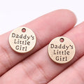 15x15mm 1.95g Antique Bronze Zinc Alloy Daddy's Little Girl charm pendant for DIY necklace making