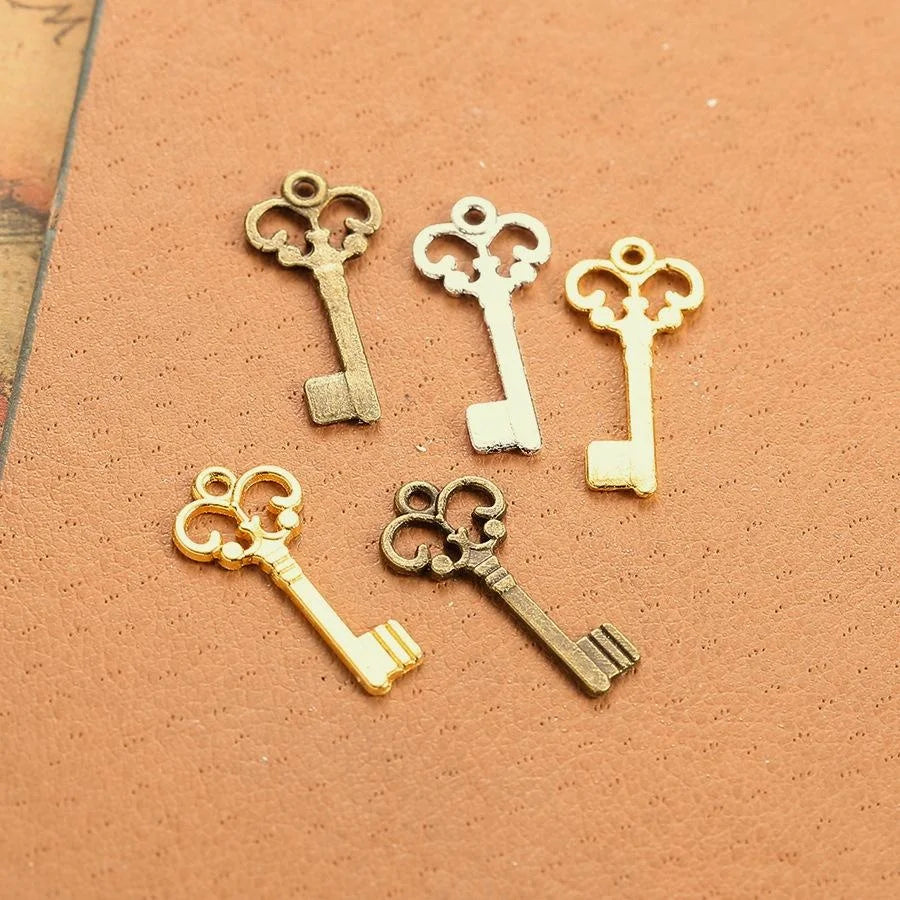 21x10MM Zinc Alloy Key Lock Charm Pendant for DIY Necklace Bracelet Jewelry Making