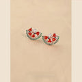Micro Pave Zircon Watermelon Stud Earrings Copper Colorful Fruit Geometric Jewelry