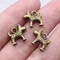 13x13mm 1.7g Multicolor Zinc Alloy Dog Charm Pendant for DIY Necklace Bracelet Making