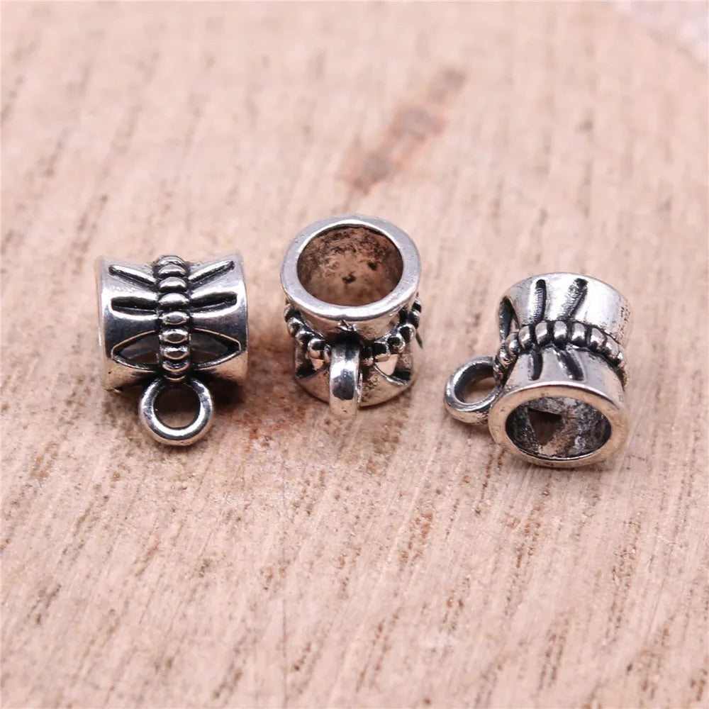 10x7x7mm 0.5g Multi Color Zinc Alloy Three Way Bail Pendant Connector for DIY Necklace Bracelet Making