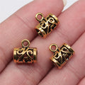 12x12mm 1.3g Antique Gold Zinc Alloy Decorative Pendant Bail Connector for DIY Necklace Making