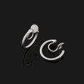 Elegant Gold Alloy Spiral Hoop Stud & Clip On No Piercing Minimalist Round Ear Cuff Earrings