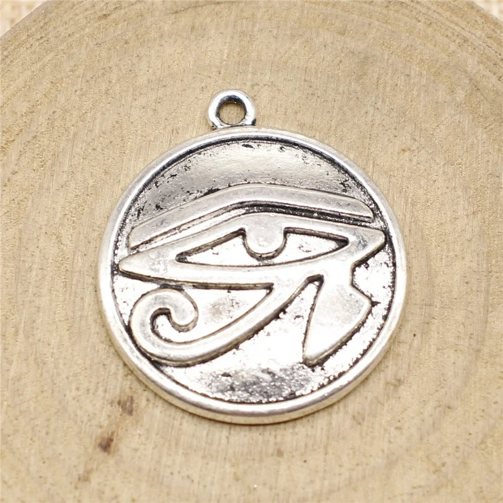 27mm 4.5g Multicolor Zinc Alloy Eye of Horus Charm Pendant for DIY Jewelry Making