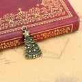 25x13MM Antique Silver Zinc Alloy Christmas Tree Charm Pendant for DIY Necklace Bracelet Jewelry Making