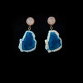 Oval Geometric Resin Stud Earrings With Silver Plated Pins Fashion OL Jewelry For Women