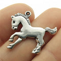 23x25mm 1.7g Antique Silver Zinc Alloy Pony Charm Pendant for DIY Necklace Bracelet Jewelry Making