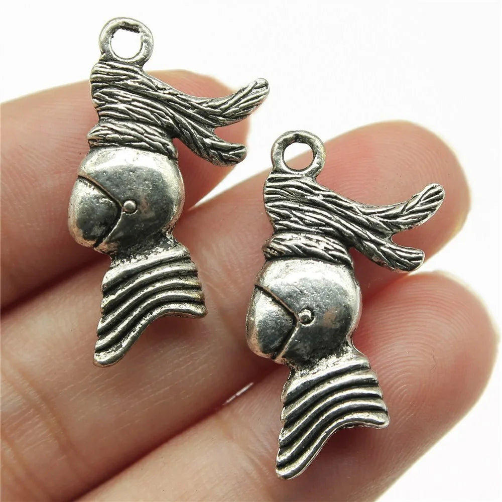 27x14mm 3g Antique Silver Zinc Alloy Battle Helmet charm pendant for DIY necklace bracelet jewelry