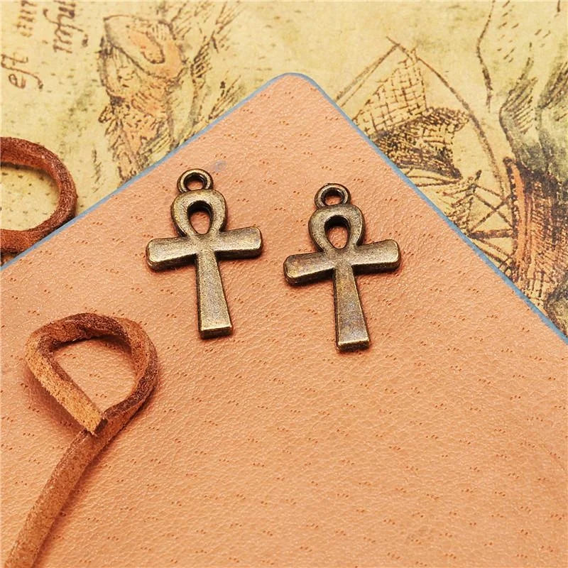 22x13MM Antique Silver Zinc Alloy Cross Double Sided Charm Pendant for DIY Necklace Bracelet Jewelry Making