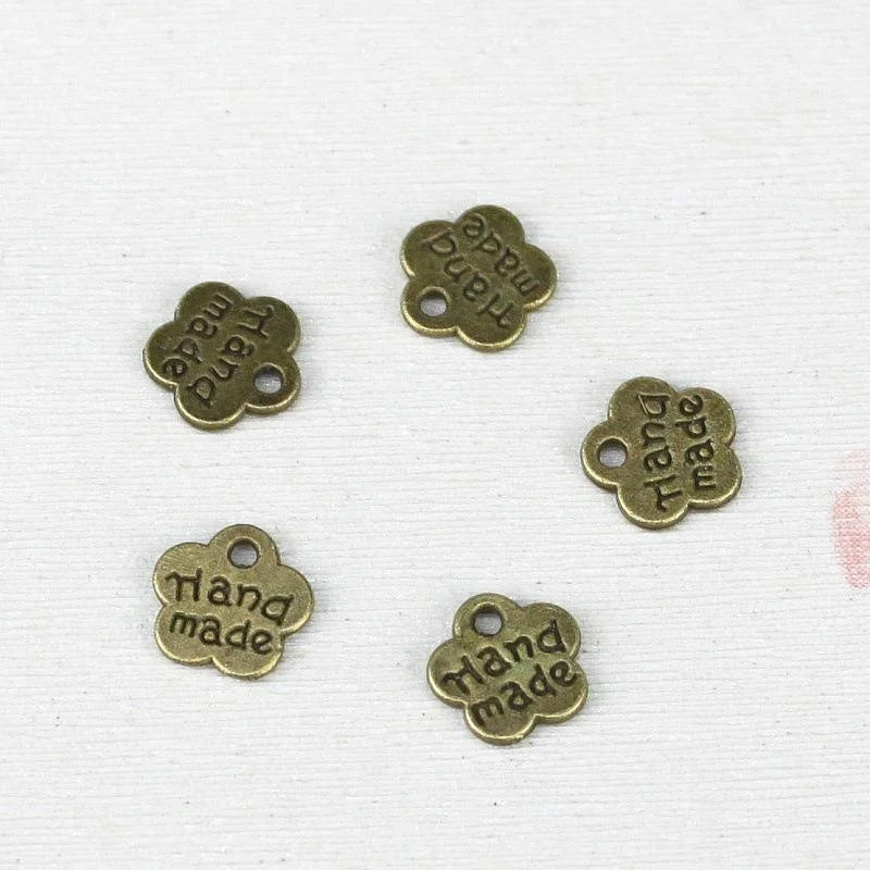 8MM Zinc Alloy Double Sided Charm Pendant for DIY Necklace Bracelet Jewelry Making