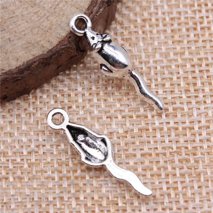 24x6mm 0.6g Multicolor Zinc Alloy Mouse charm pendant for earrings bracelet DIY jewelry making