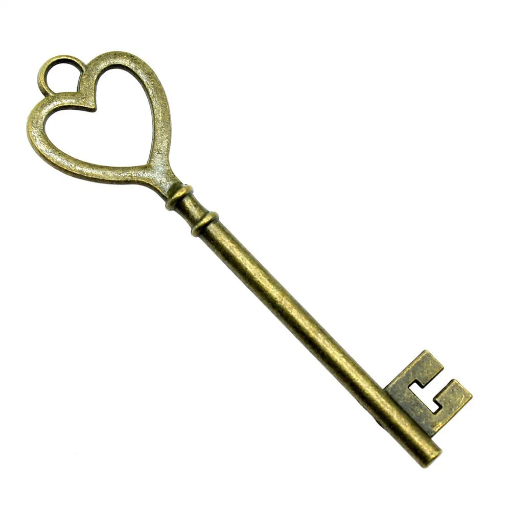 82mm 7.7g Multicolor Zinc Alloy Key Charm Pendant for DIY Jewelry Making