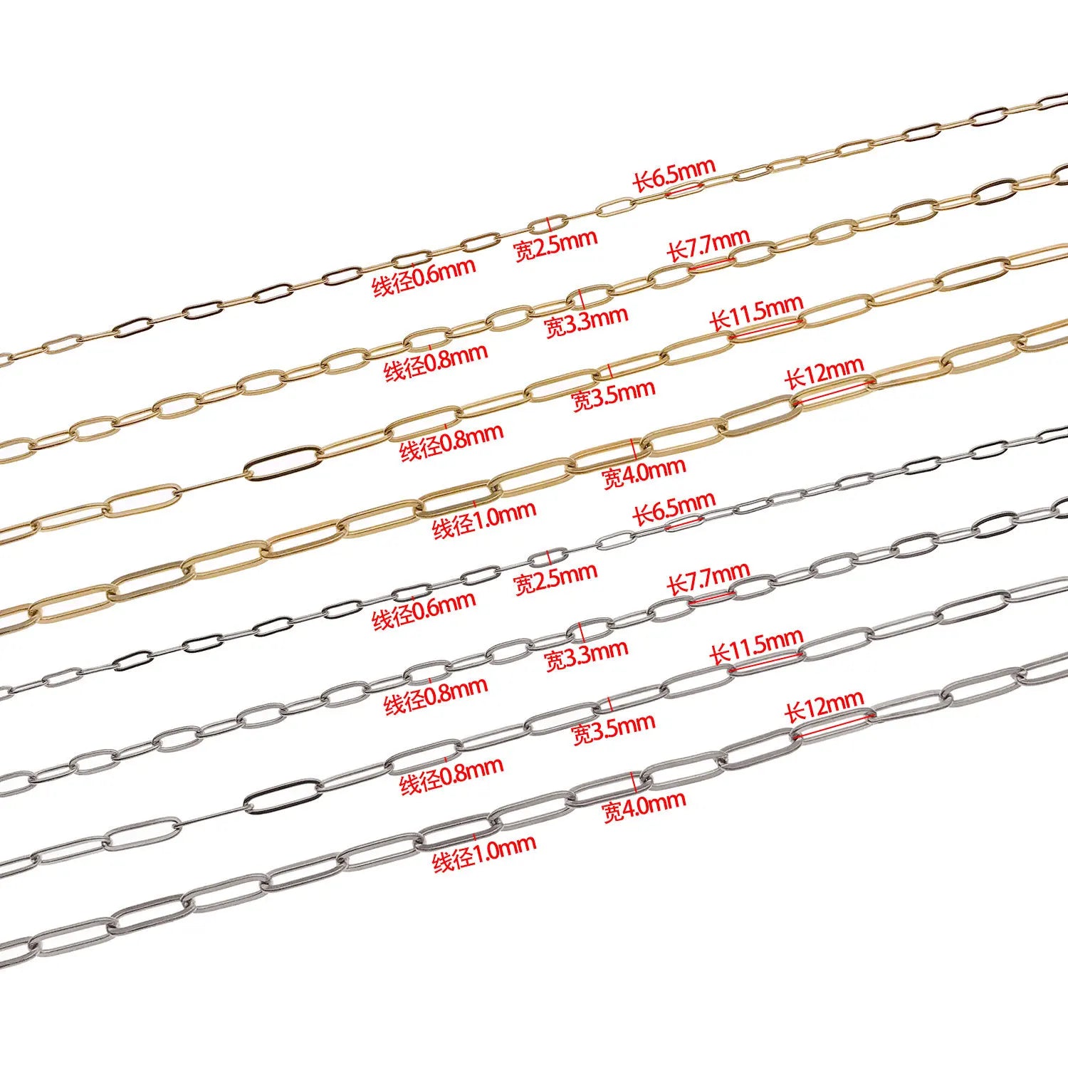 Stainless Steel Flattened O Link Extension Chain for DIY Necklace Bracelet Jewelry Ends