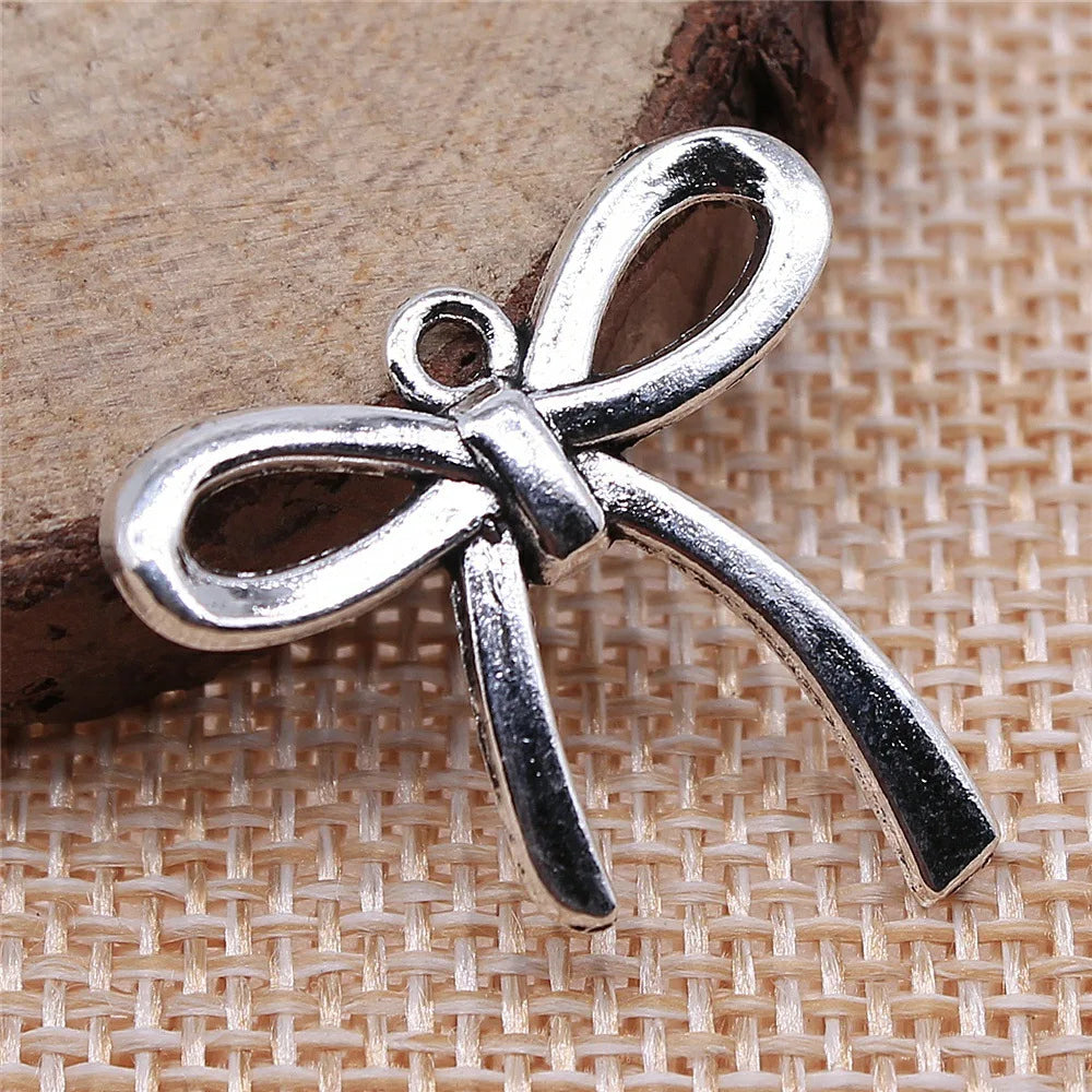 25x24mm 1.8g Multicolor Zinc Alloy Bowknot Butterfly Charm Pendant for DIY Bracelet Necklace Jewelry Making