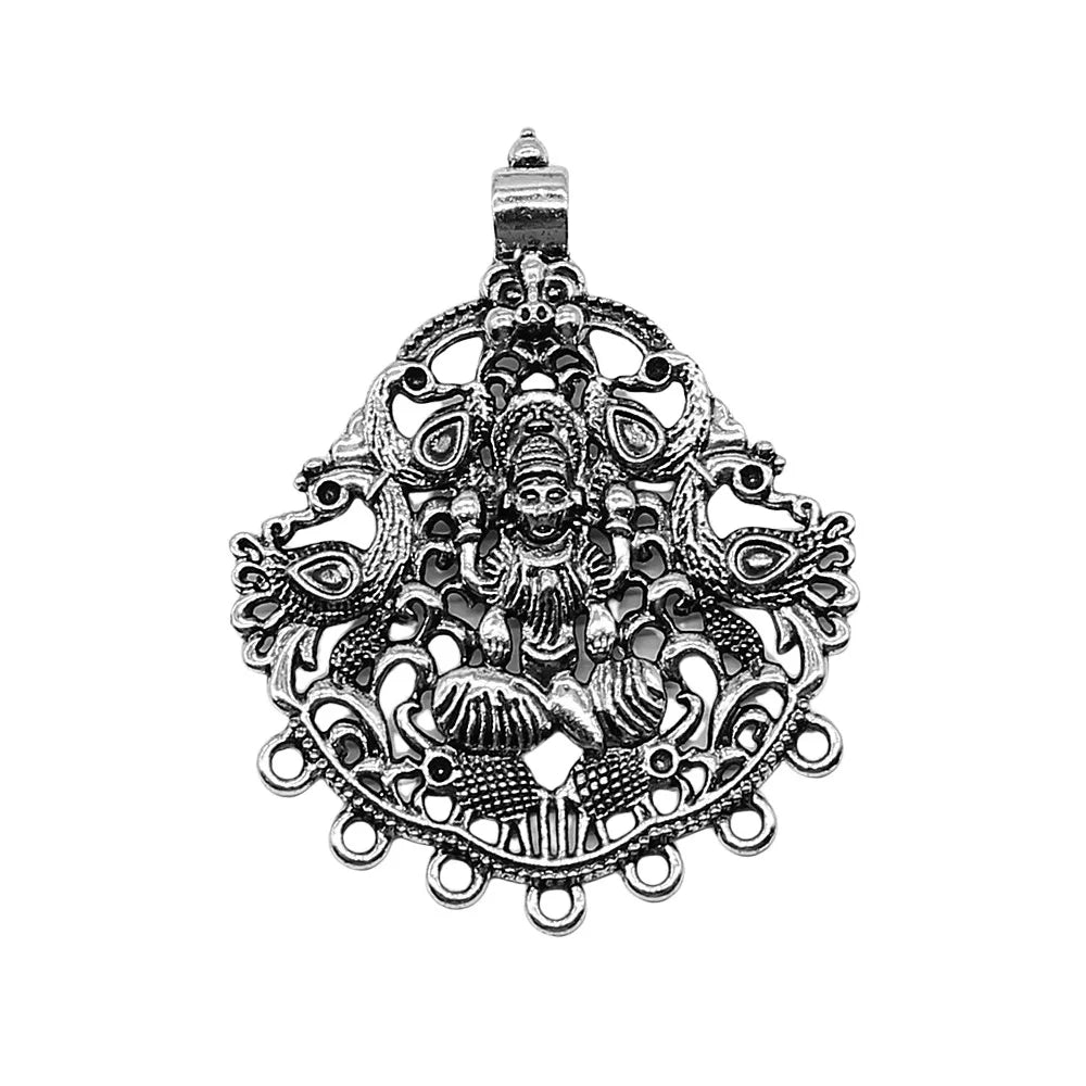 49x63mm 10.8g Antique Silver Zinc Alloy Indian Deity Charm Pendant for DIY Necklace Jewelry Making