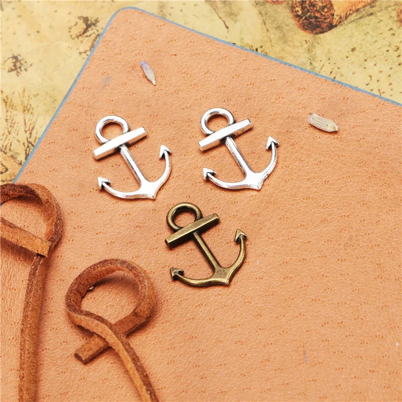 18x14MM Zinc Alloy Anchor Charm Pendant for DIY Necklace Bracelet Jewelry Making