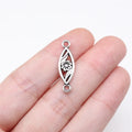 24x7mm 0.95g Multicolor Zinc Alloy Flower Connector Charm for DIY Bracelet Necklace Jewelry Making