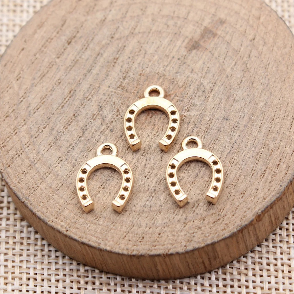 15x11mm 0.52g Multicolor Iron Western Horseshoe Charm Pendant for DIY Bracelet Necklace Jewelry
