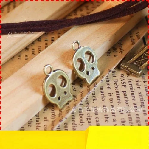 18x12MM Antique Silver Zinc Alloy Skull Charm Pendant for DIY Necklace Bracelet Jewelry Making