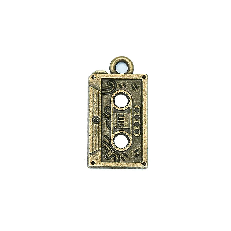 23x12MM Antique Silver Zinc Alloy Tape Recorder Charm Pendant for DIY Necklace Bracelet Jewelry Making