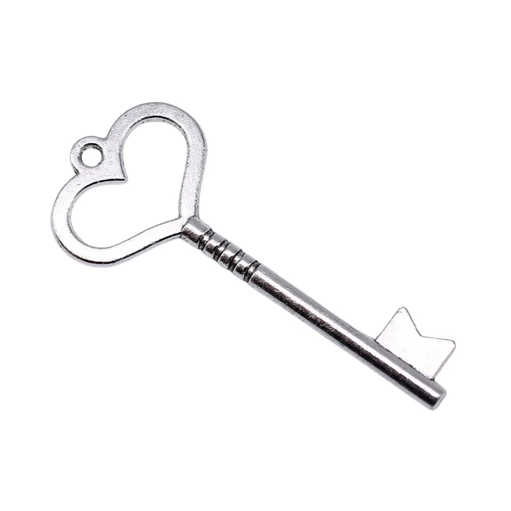 46mm 2g Multicolor Zinc Alloy Key Charm Pendant for DIY Necklace Bracelet Jewelry Making