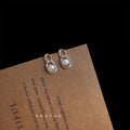 Fresh Sweet Minimalist Oval Geometric Copper Stud Earrings For Women